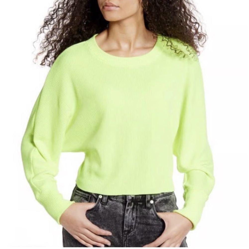 Luminous Lime Women's Crew Neck Sweater